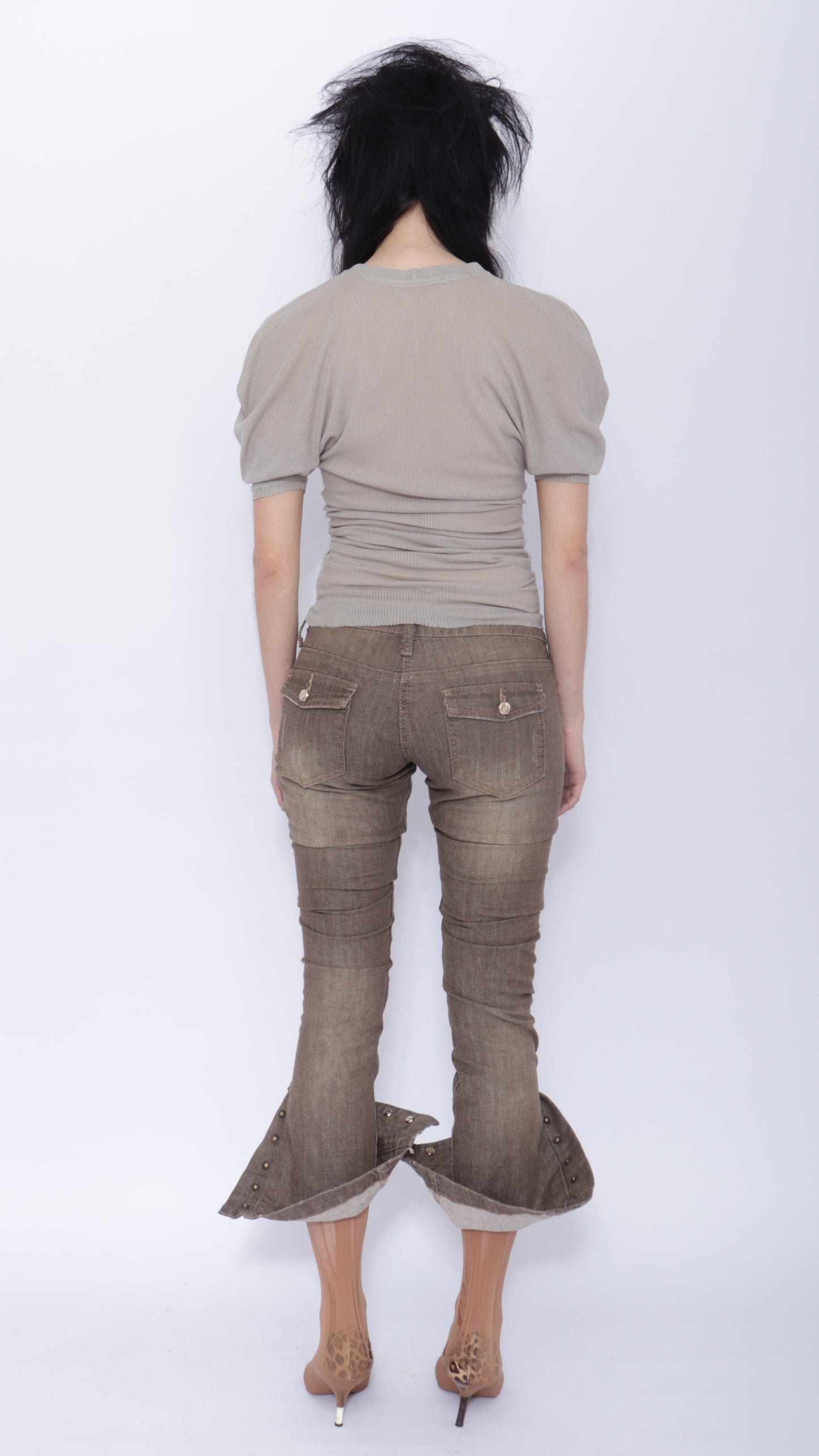 Tora Draped T-shirt: Pale Grey