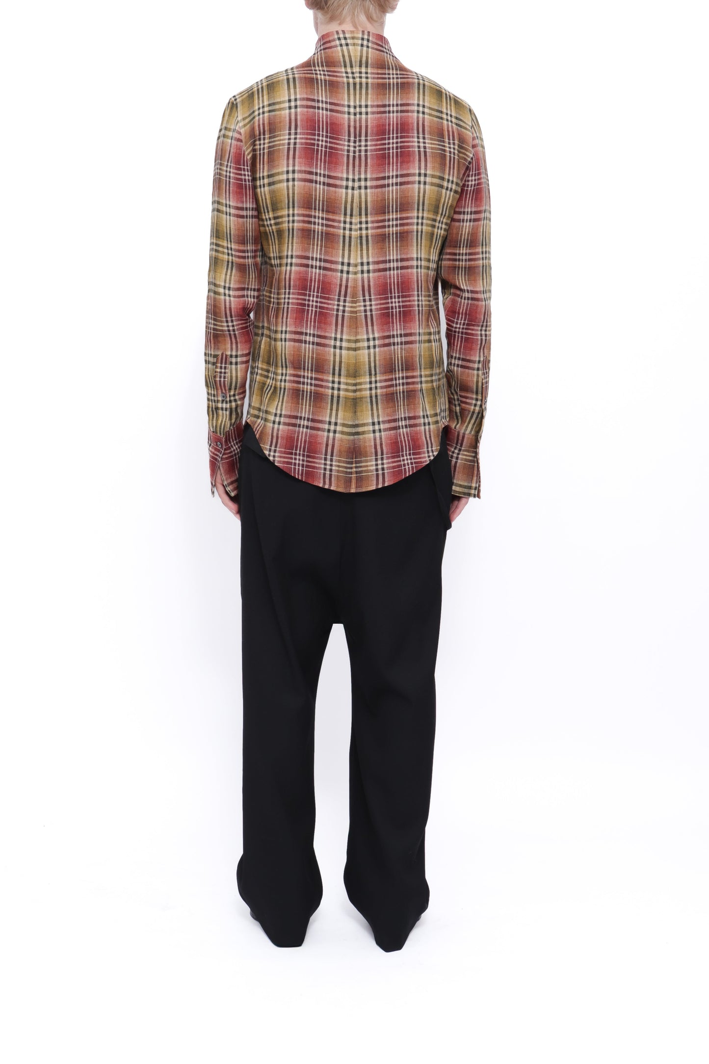 Chemise à carreaux à col incurvé BJERSBORN