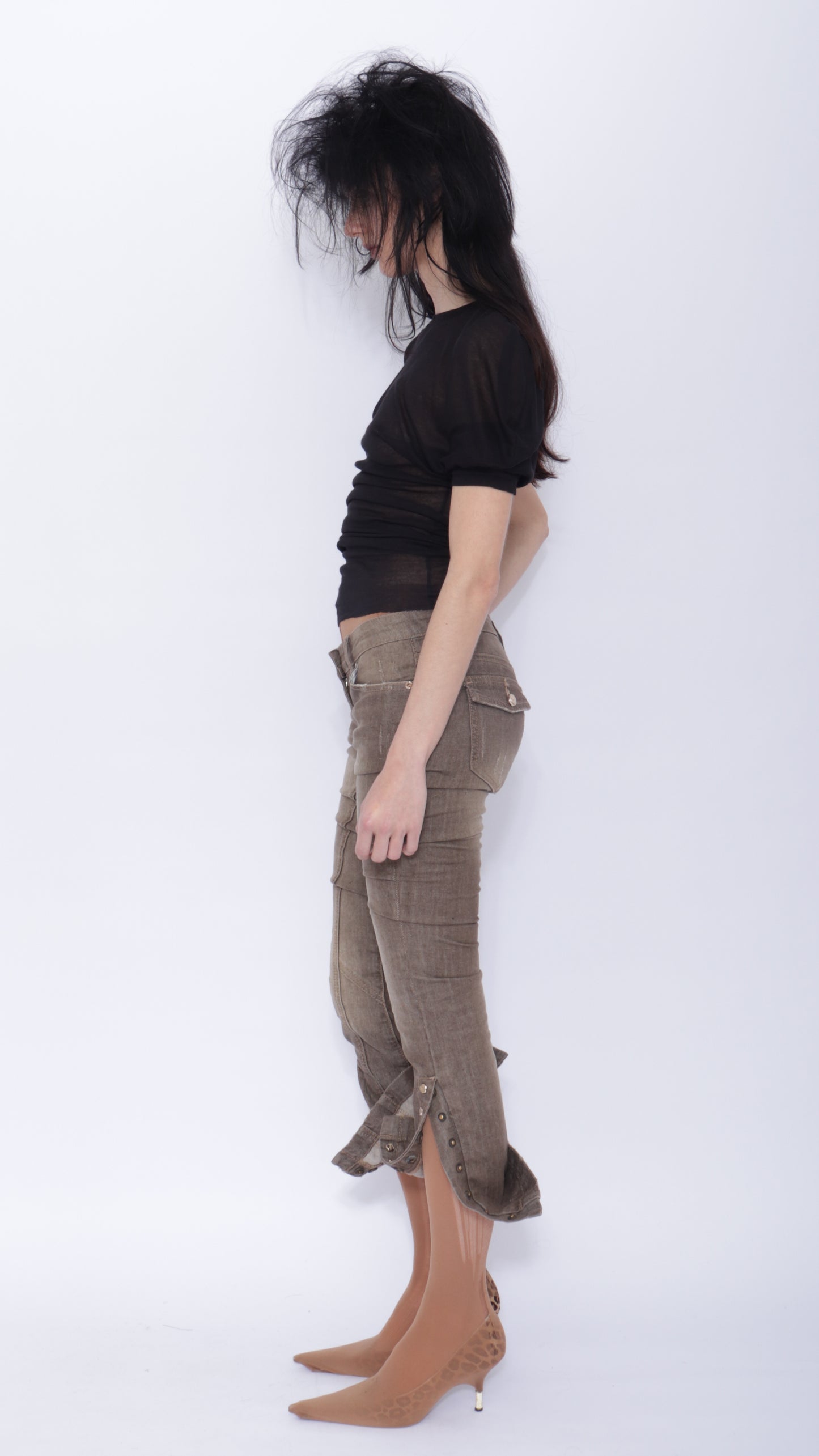 Tora Draped T-shirt: Black