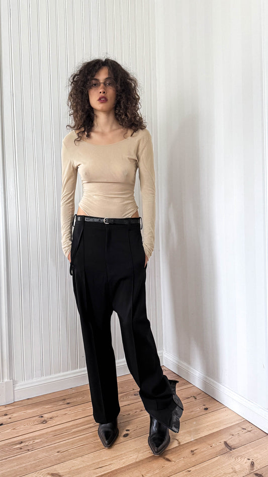 THYRA TROUSERS BLACK WOOL