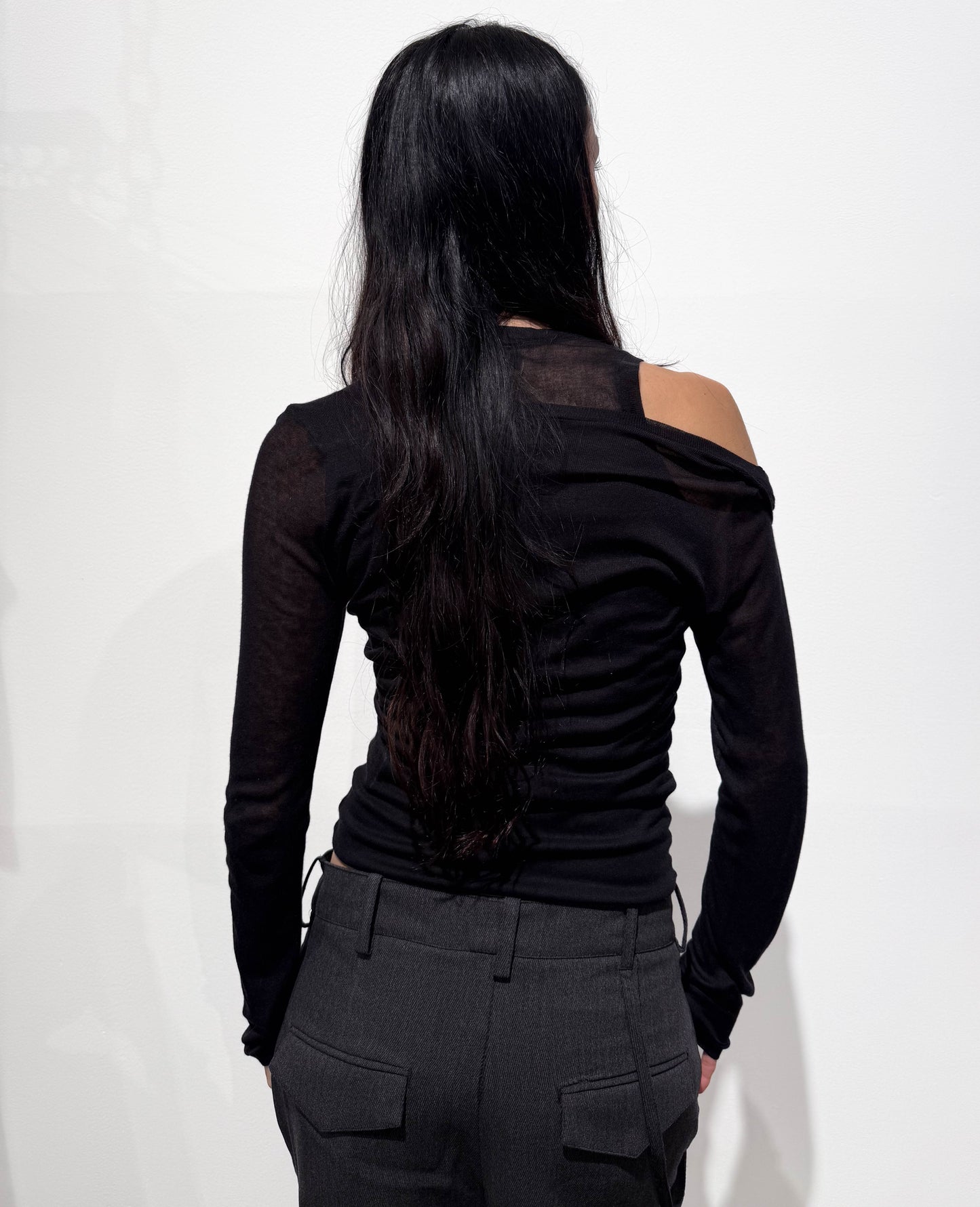 SIGNATURE JERSEY IN ORGANIC BLACK COTTON