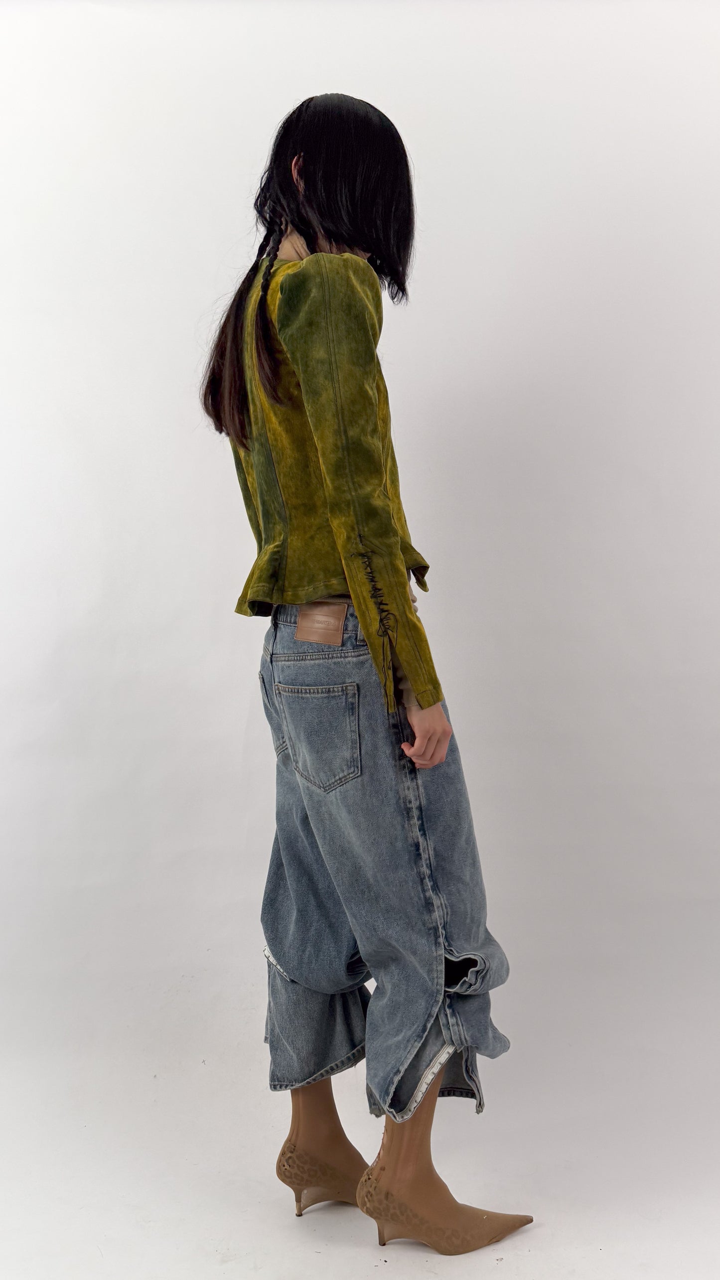 Jara Jacket in Flocked Denim