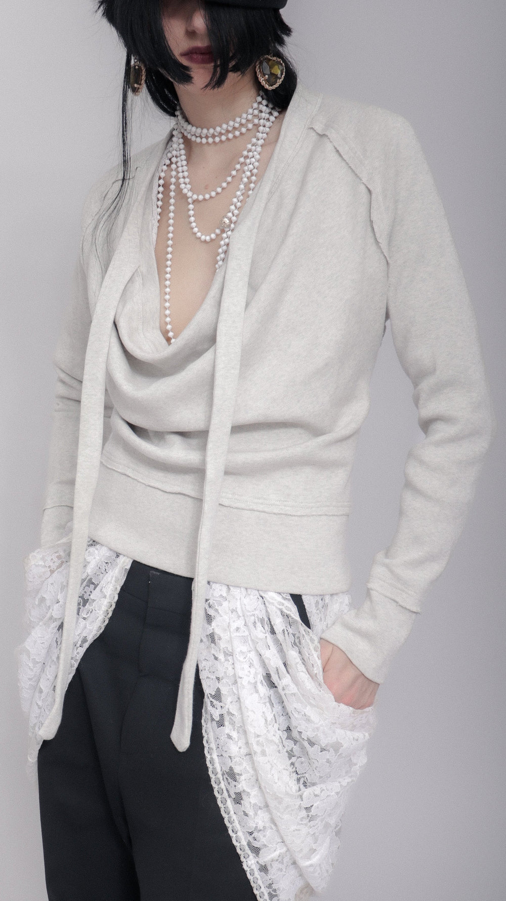 Sigrid Sweater In Light Grey