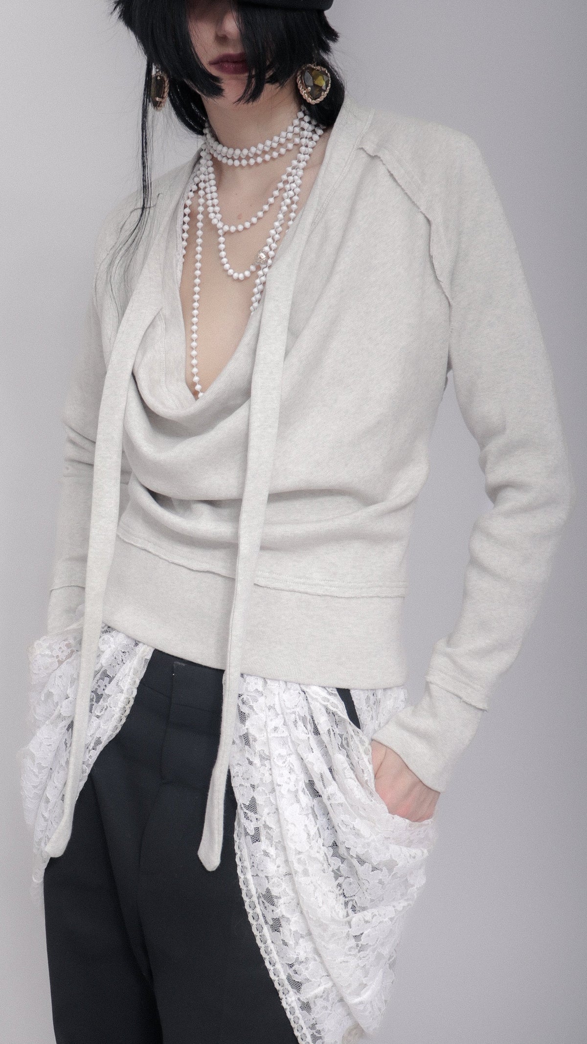 Sigrid Sweater In Light Grey