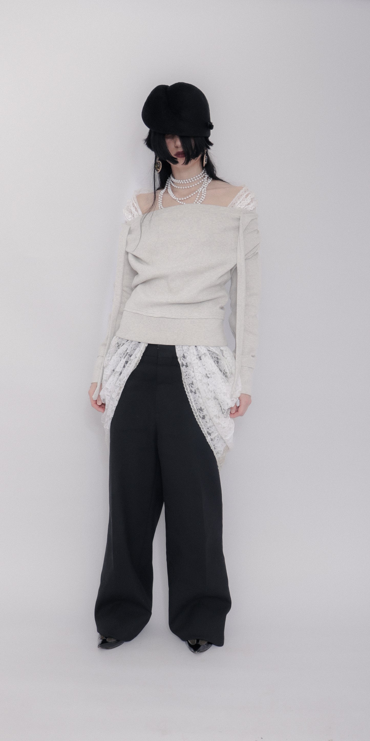 Sigrid Sweater In Light Grey
