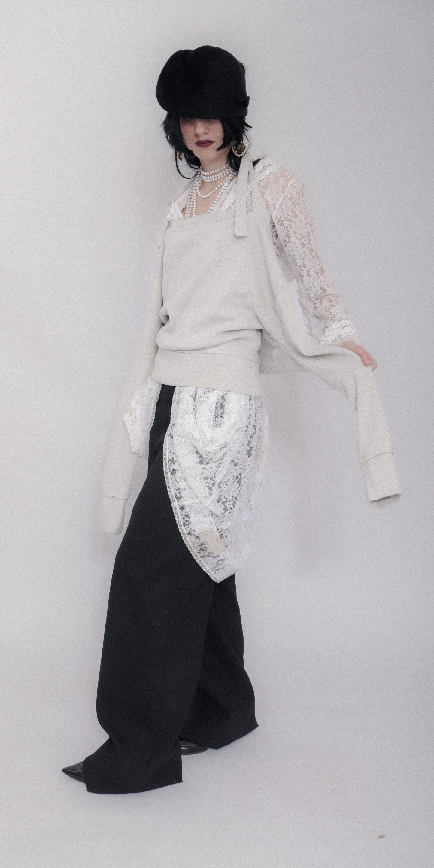 Sigrid Sweater In Light Grey