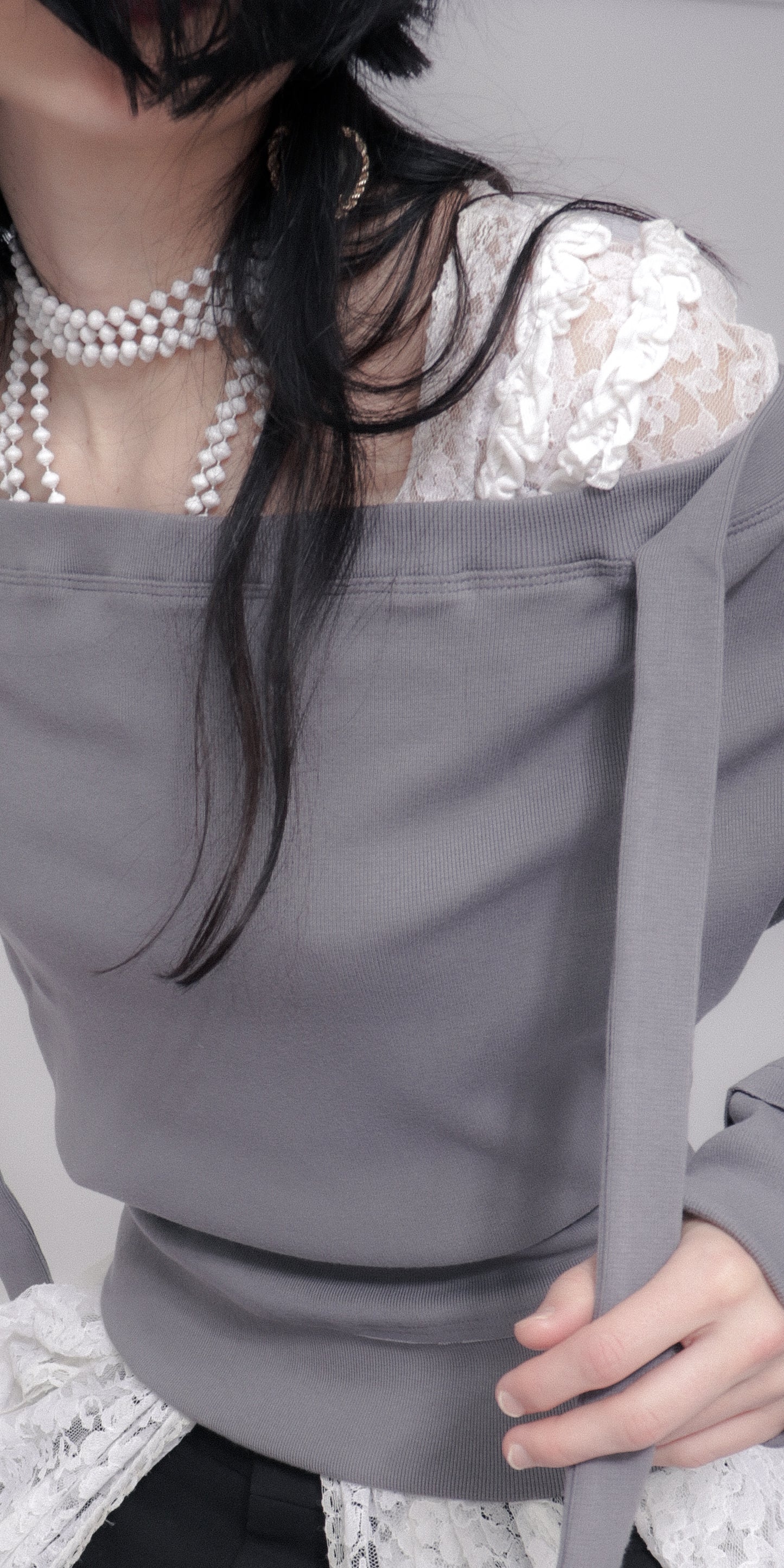 Sigrid Sweater In Blue Grey