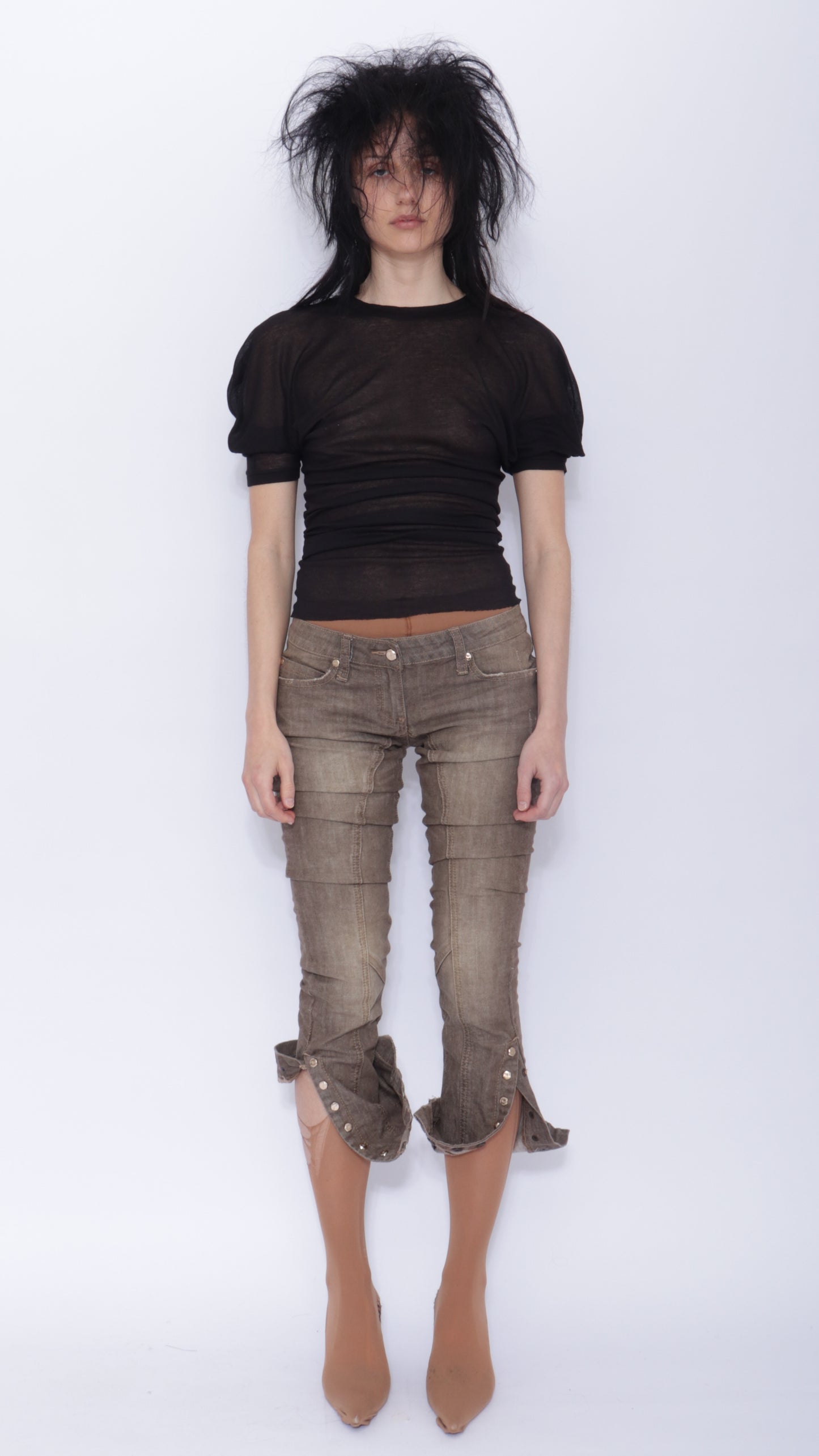 Tora Draped T-shirt: Black