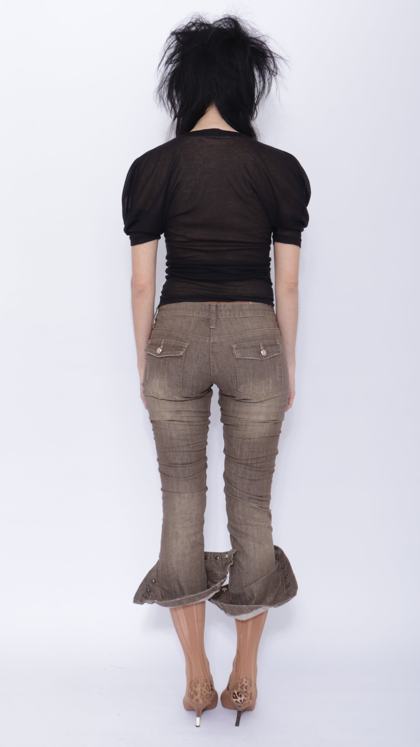 Tora Draped T-shirt: Black