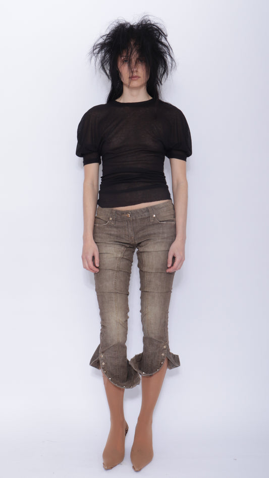 Tora Draped T-shirt: Black