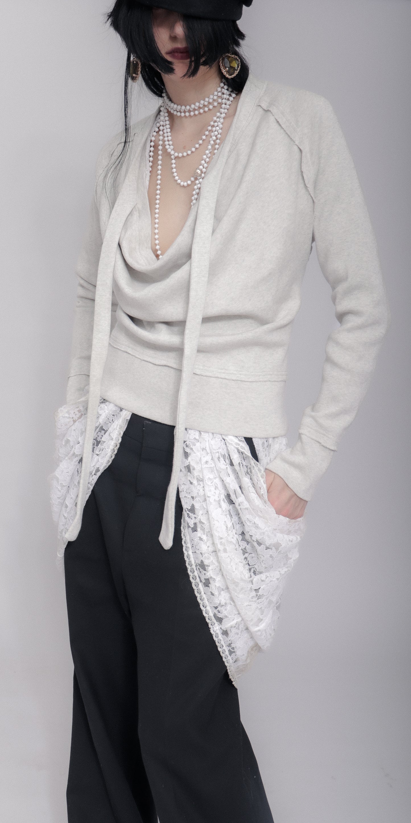 Sigrid Sweater In Light Grey