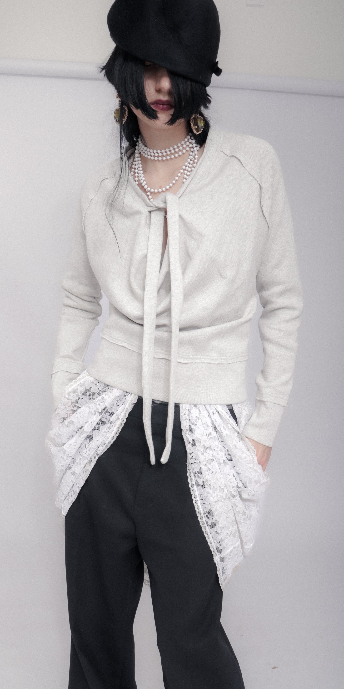 Sigrid Sweater In Light Grey