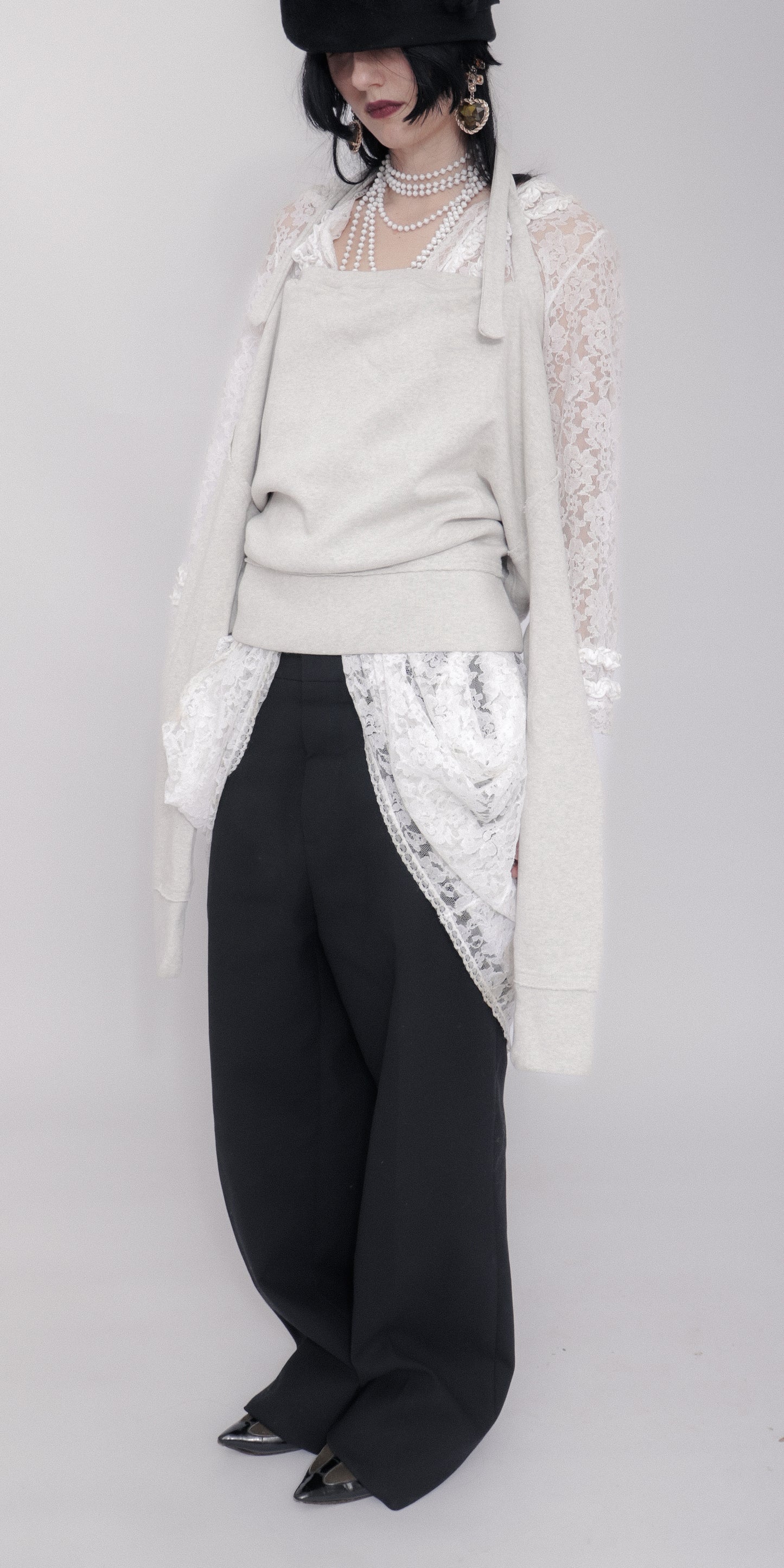 Sigrid Sweater In Light Grey