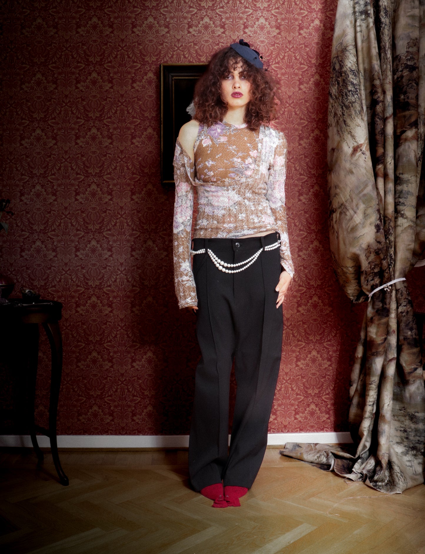 Signature Jersey in Brown Floral